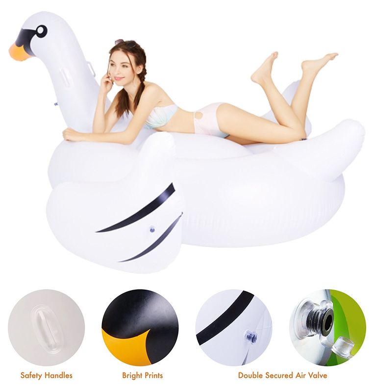 1.5kg Parco acquatico piscina per adulti galleggiante piscina grande galleggiante gonfiabile cigno galleggiante ISO9001