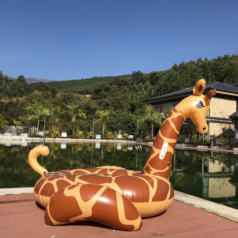 0.32mm spessa piscina per animali galleggiante gonfiabile piscina gigante giraffa galleggiante