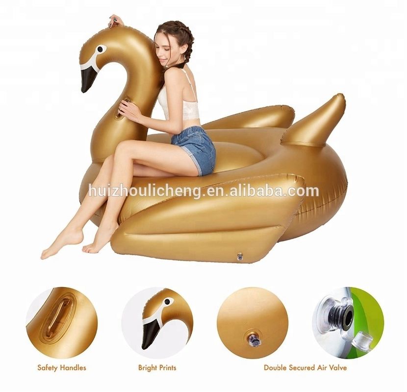 Anello di nuoto gonfiabile nero per le feste Flamingo