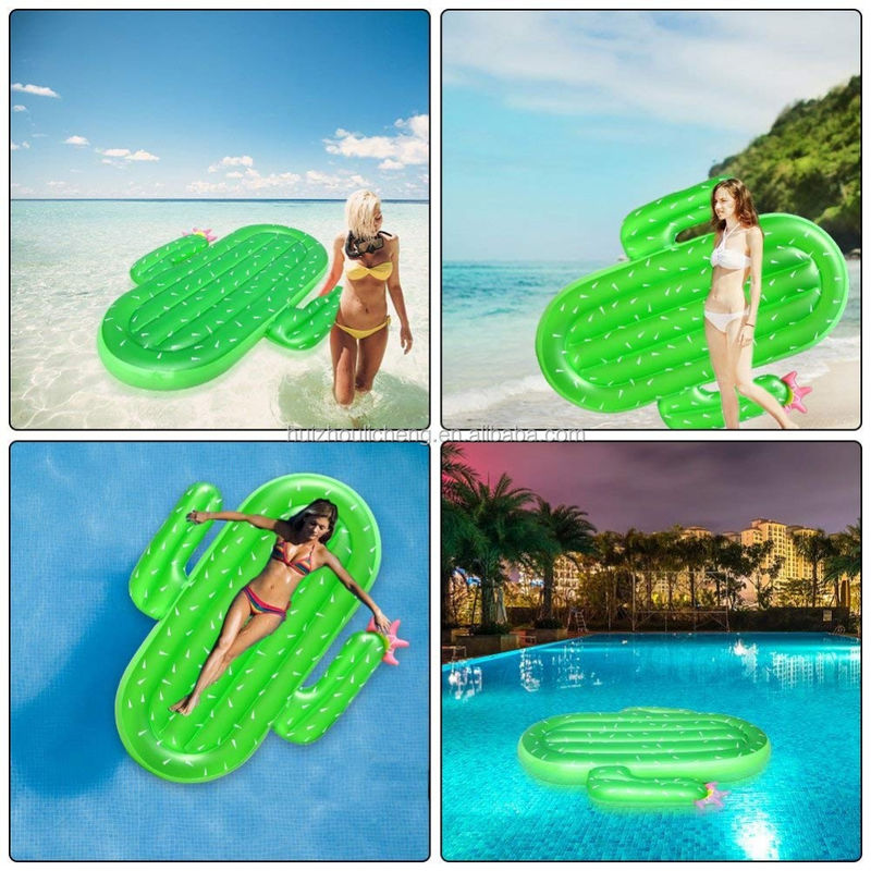Famiglia divertimento Cactus piscina galleggiante non ftalati PVC festa estiva galleggiante per il lago