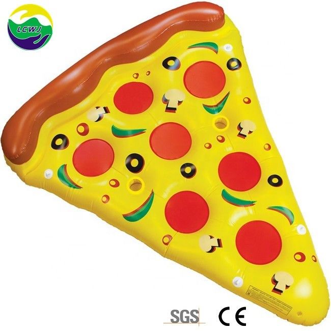 Piscine gonfiabili all'aria aperta galleggiante 180 x 130 cm nuoto acqua soffiare pizza fetta per porta