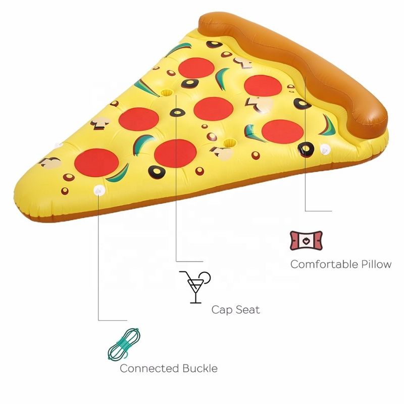 Piscine gonfiabili all'aria aperta galleggiante 180 x 130 cm nuoto acqua soffiare pizza fetta per porta
