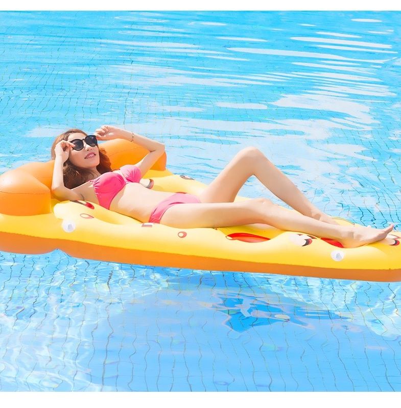 Piscine gonfiabili all'aria aperta galleggiante 180 x 130 cm nuoto acqua soffiare pizza fetta per porta