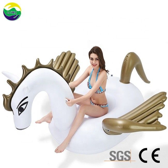 Eco-friendly Pegasus piscina gonfiabile cavallo galleggiante giocattoli per adulti 250 x 250 x 130cm