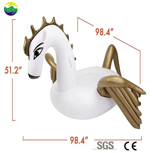Eco-friendly Pegasus piscina gonfiabile cavallo galleggiante giocattoli per adulti 250 x 250 x 130cm