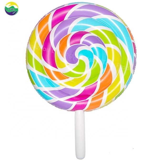 0.3mm Multi Color Large Pool Floats Inflatabile Lollipop Pool Float 220 X 150cm