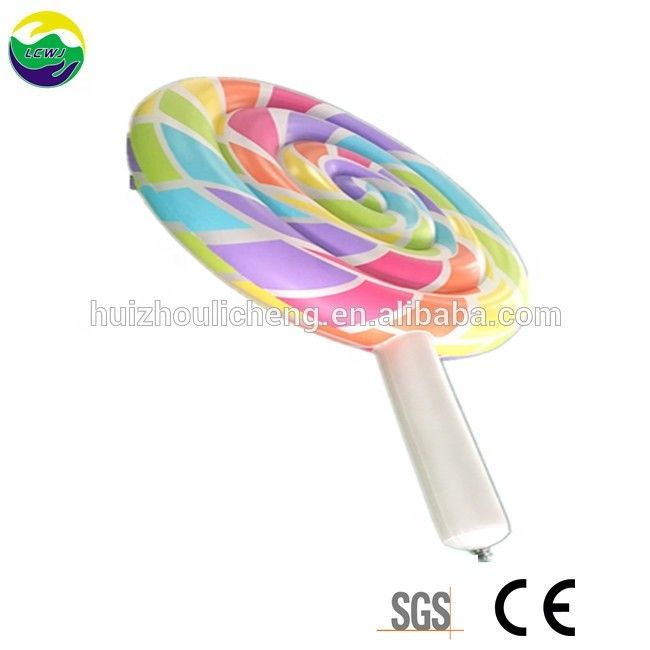 0.3mm Multi Color Large Pool Floats Inflatabile Lollipop Pool Float 220 X 150cm