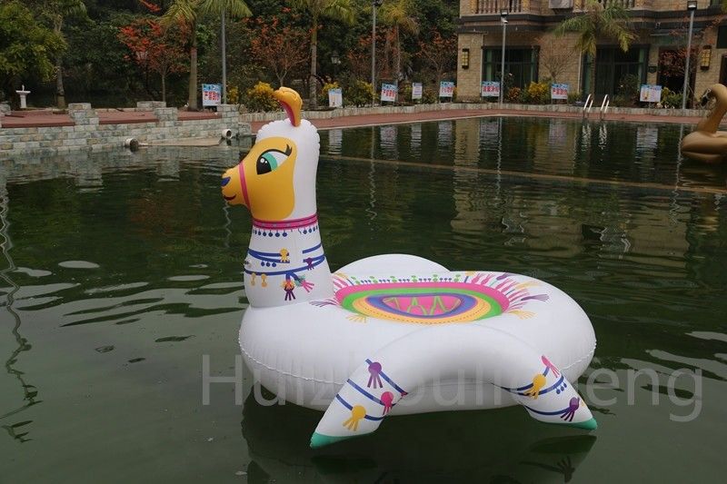 Alpaca adulta realistica piscina gonfiabile galleggiante lama giochi di piscina per festa