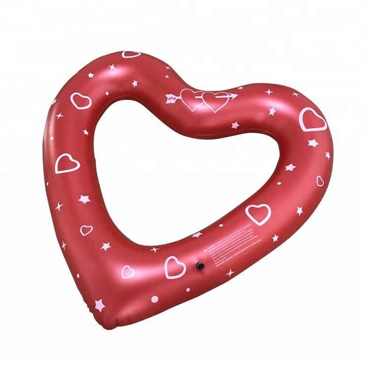 1.5M Galleggiante per l'acqua Bambini Anello gonfiabile Amore Cuore Piscina Galleggiante Per Adulti