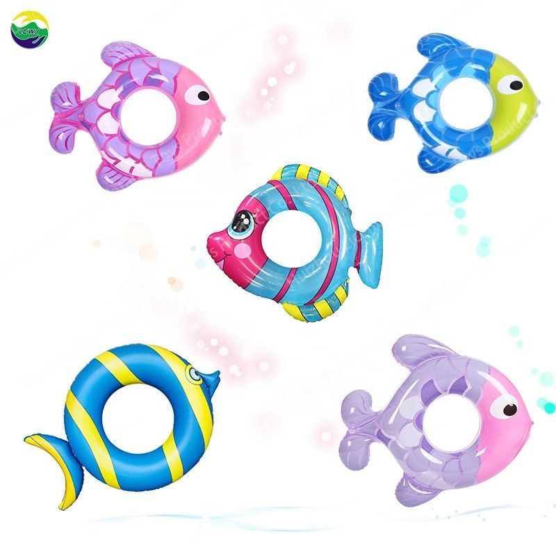 0.25mm gonfiabile piscina esterna tubo galleggiante pesce giocattoli piscina nuoto zattera 8.7in