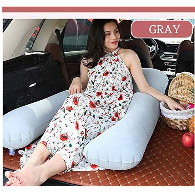 LC Flocked PVC Soft Inflatable Pregnancy Pillows U-Shaped Full Body Maternity Pillow Inflatable Pregnancy Pillows per il sonno