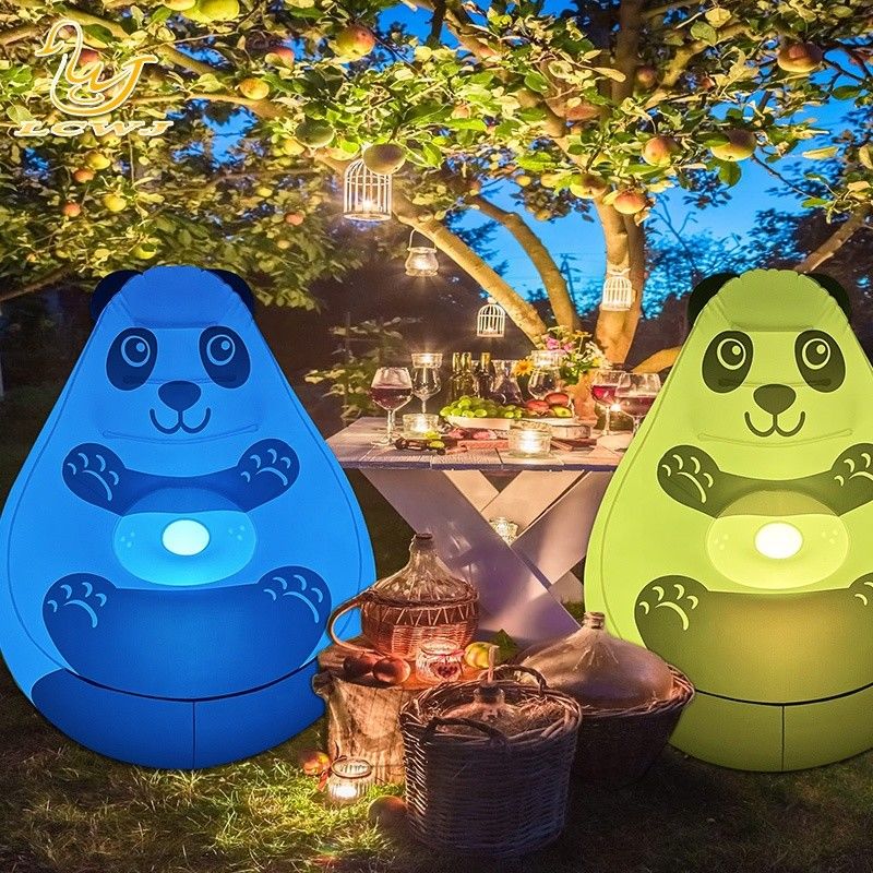 LC Schimpanzé Animal Design Salone gonfiabile pieghevole Sofà a sbalzo Poltrona Divano con luce a controllo remoto
