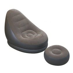 Divano a materasso d'aria in PVC a fiocco Letto 110 cm Divano da spiaggia gonfiabile all'aperto all'interno