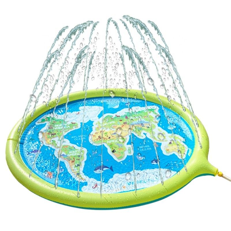 100 kg retro giardino inflatabile sprinkler giocattolo tappeto 170cm portabile Splash Pad per bambino