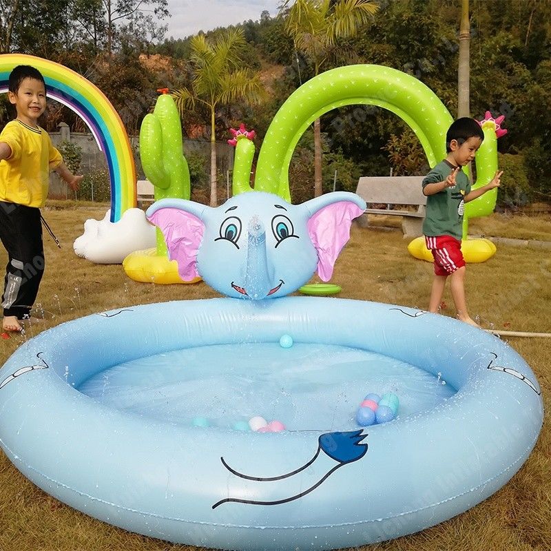 LC Animal Elephant Splash Piscina a pianale gonfiabile Piscina a spruzzo Piscina gonfiabile con spruzzo