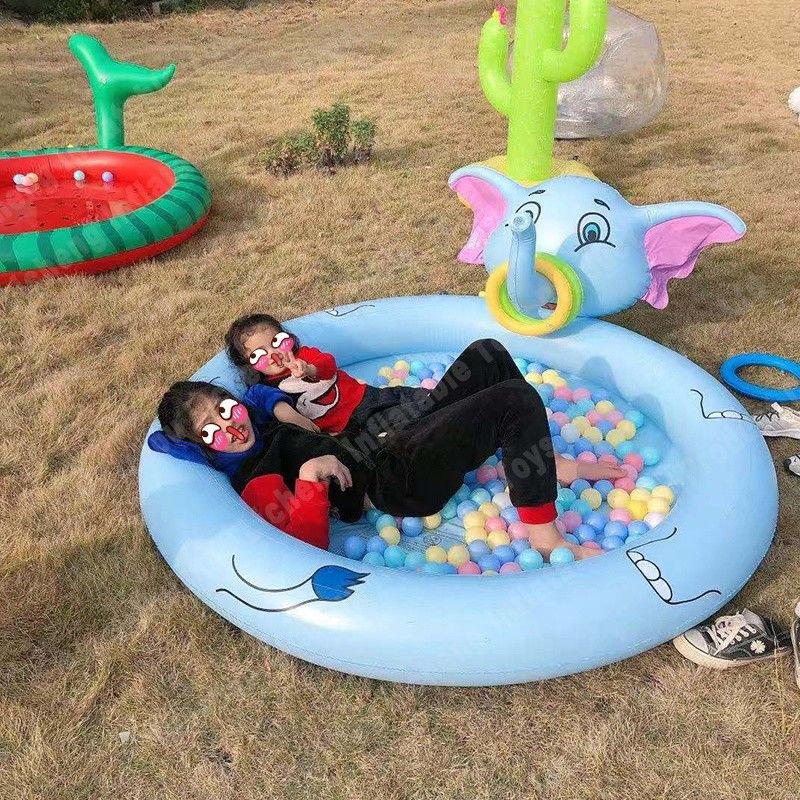 LC Animal Elephant Splash Piscina a pianale gonfiabile Piscina a spruzzo Piscina gonfiabile con spruzzo