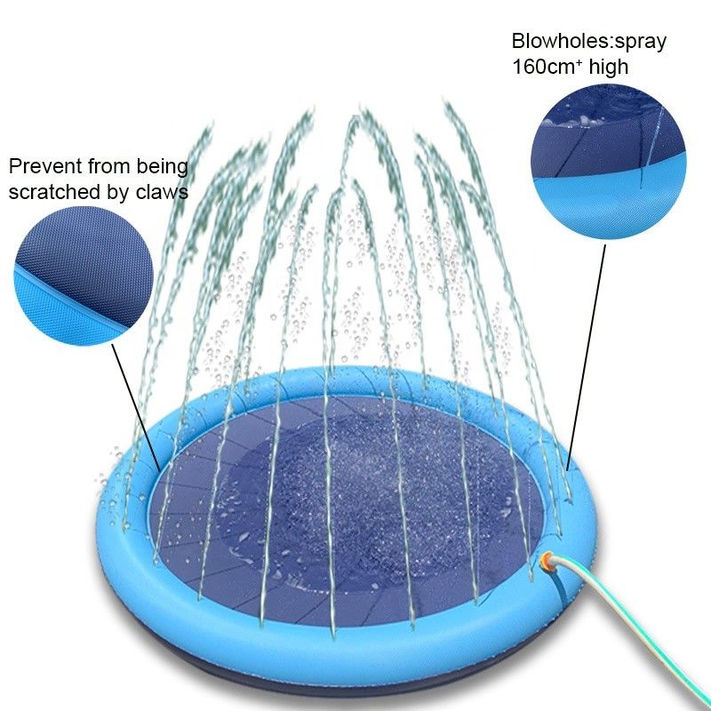 LC Water Splash Sprinkler Pad per cani Sprinkler doccia per animali da compagnia PVC giocattoli per animali da compagnia Pad per cani