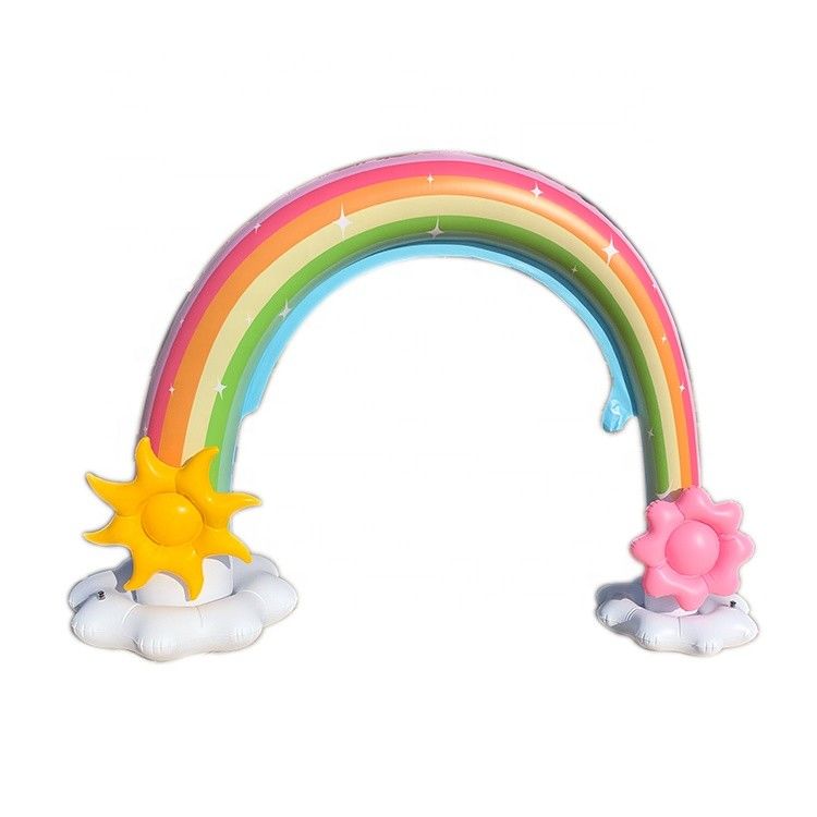 Sprinkler a palla gigante gonfiabile da 6 piedi di acqua Rainbow Arch Toy per bambini