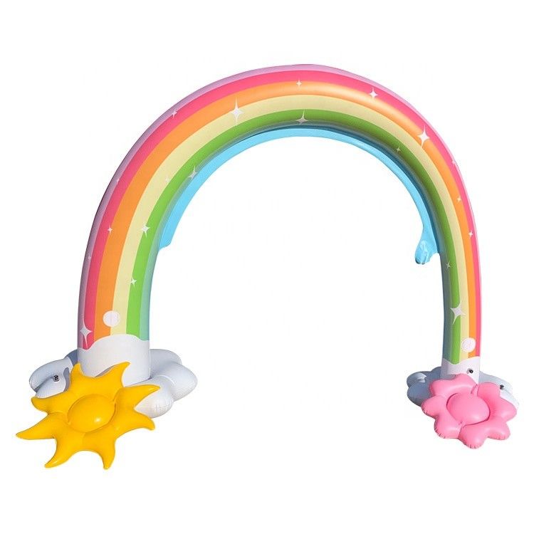 Sprinkler a palla gigante gonfiabile da 6 piedi di acqua Rainbow Arch Toy per bambini
