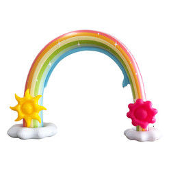 Sprinkler a palla gigante gonfiabile da 6 piedi di acqua Rainbow Arch Toy per bambini