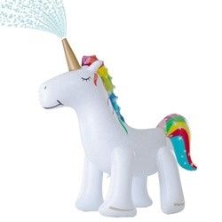 Giocattoli a spruzzatore gonfiabili giganti a forma di unicorno per bambini