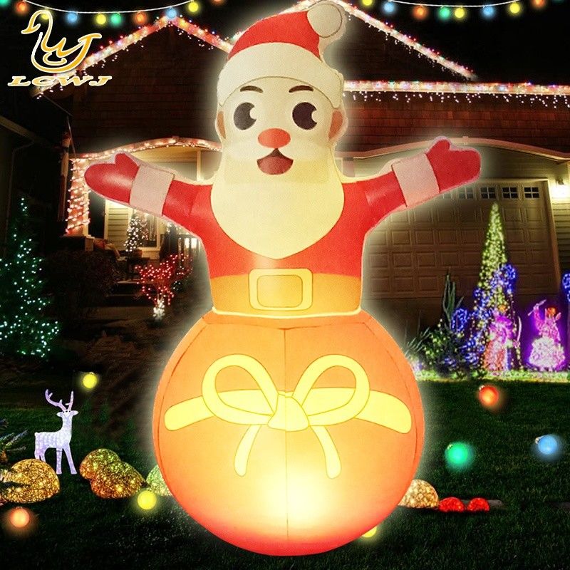 Roly Poly Air Blow Up Babbo Natale Decorazioni gonfiabili con luce a LED
