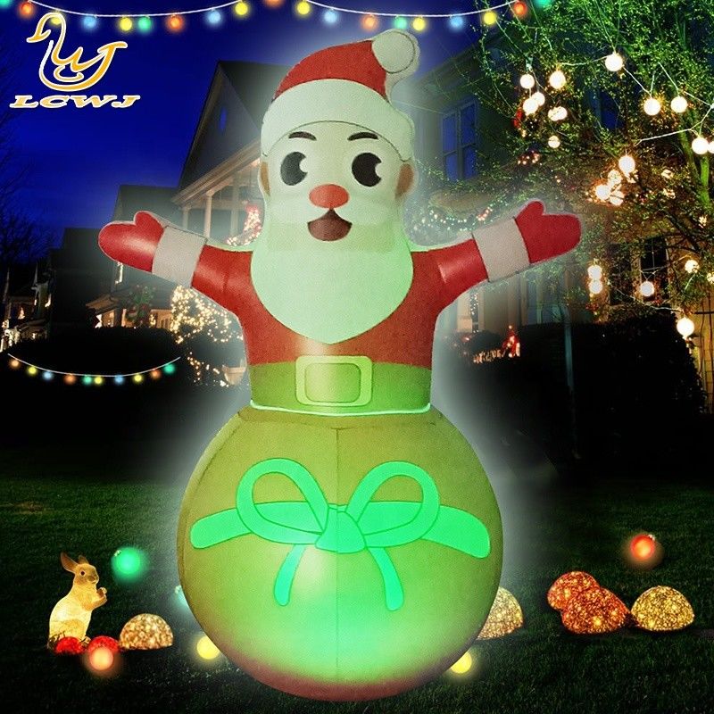 Roly Poly Air Blow Up Babbo Natale Decorazioni gonfiabili con luce a LED