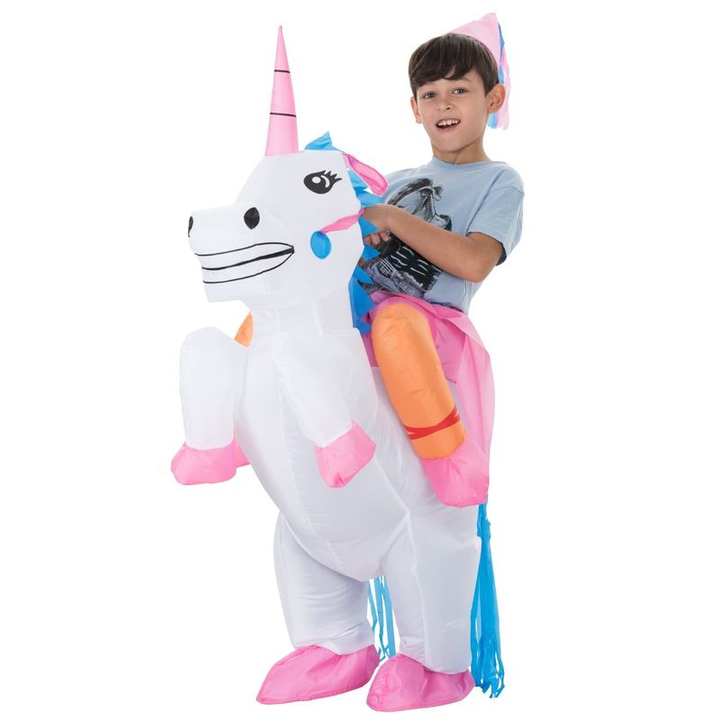 Adulti Bambini Giocattoli gonfiabili di plastica Costumi da unicorno per Natale