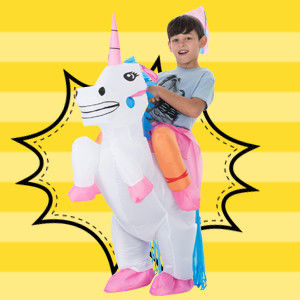 Adulti Bambini Giocattoli gonfiabili di plastica Costumi da unicorno per Natale