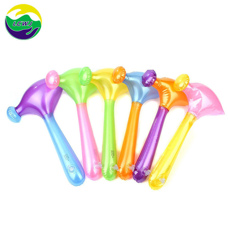 Colore arcobaleno 0,5 kg Giocattoli gonfiabili in plastica 0,18 mm Giocattoli a martello gonfiabili