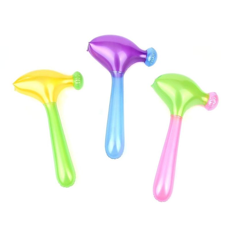 Colore arcobaleno 0,5 kg Giocattoli gonfiabili in plastica 0,18 mm Giocattoli a martello gonfiabili