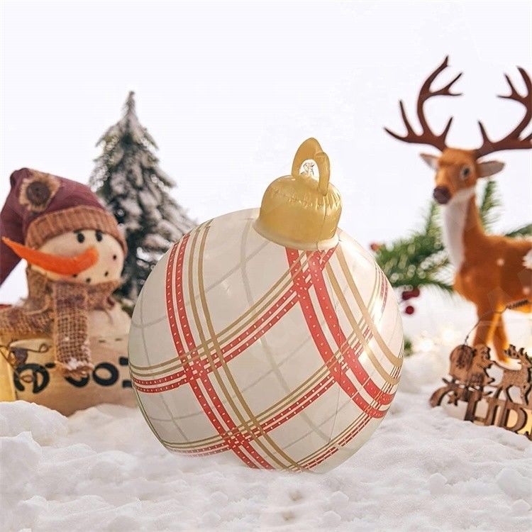 0.2mm di plastica Sgomberata di neve Slitta gonfiabile palla di Natale Ornamento palle 60cm