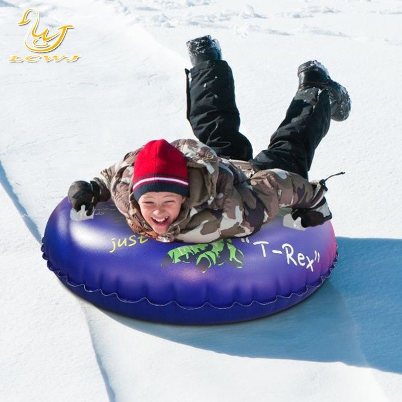 LC Bambini all'aria aperta Inverno Divertimento Dinosauro T-rex Sled Piatta neve Adulto Portable Snow Sled Pvc Snow Tube
