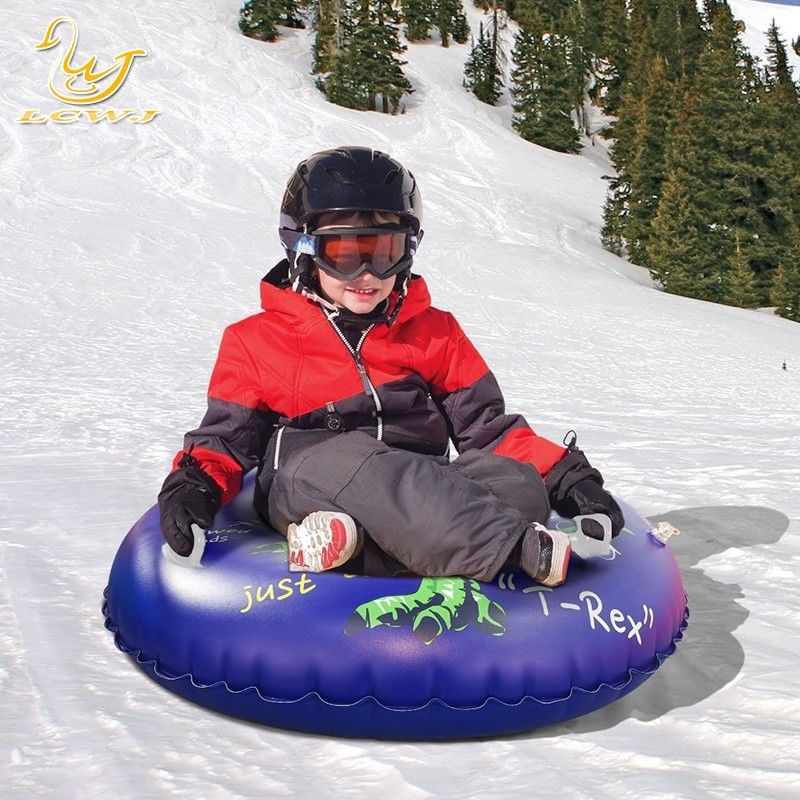 LC Bambini all'aria aperta Inverno Divertimento Dinosauro T-rex Sled Piatta neve Adulto Portable Snow Sled Pvc Snow Tube