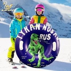 LC Bambini all'aria aperta Inverno Divertimento Dinosauro T-rex Sled Piatta neve Adulto Portable Snow Sled Pvc Snow Tube