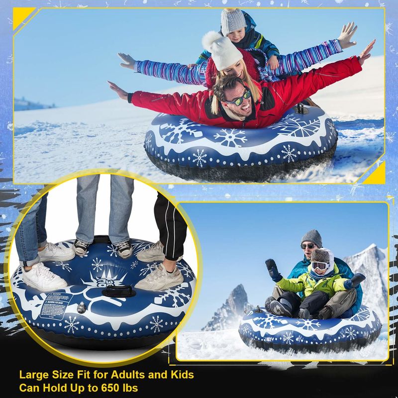 Sledie pesanti per adulti Tubi per la neve Tubi per l'aria per la neve Giocattoli divertenti invernali per bambini