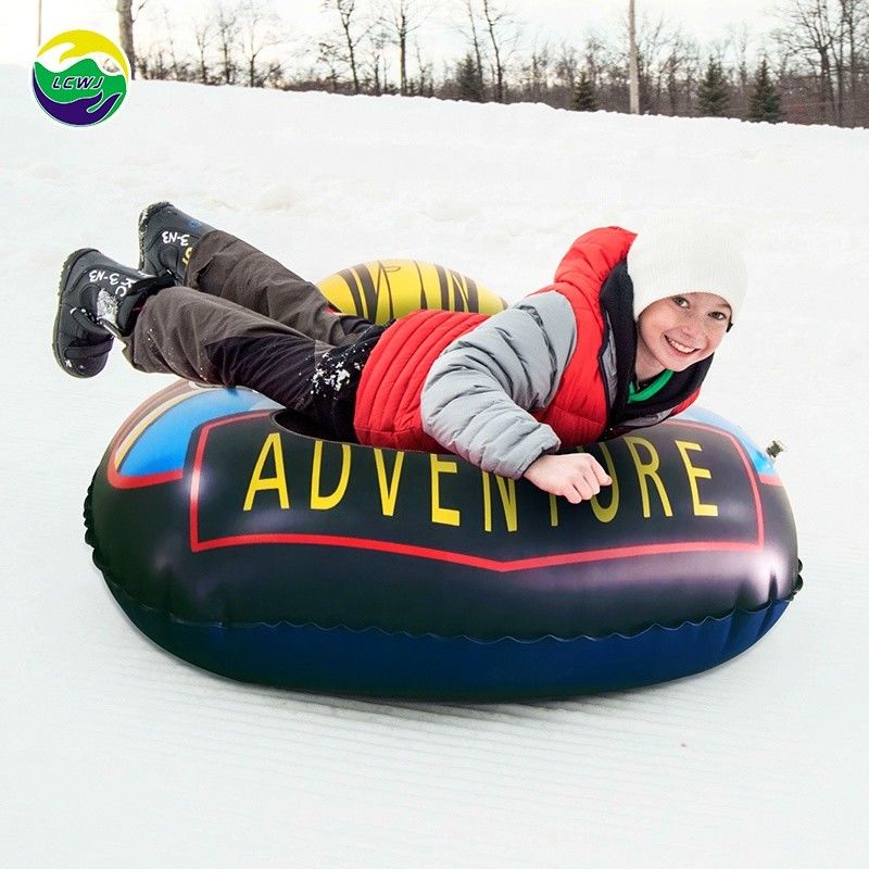 Pvc slitta gonfiabile da neve da 300 kg slitta da razzo triangolare slitta da neve snowboard 120 x 90 cm
