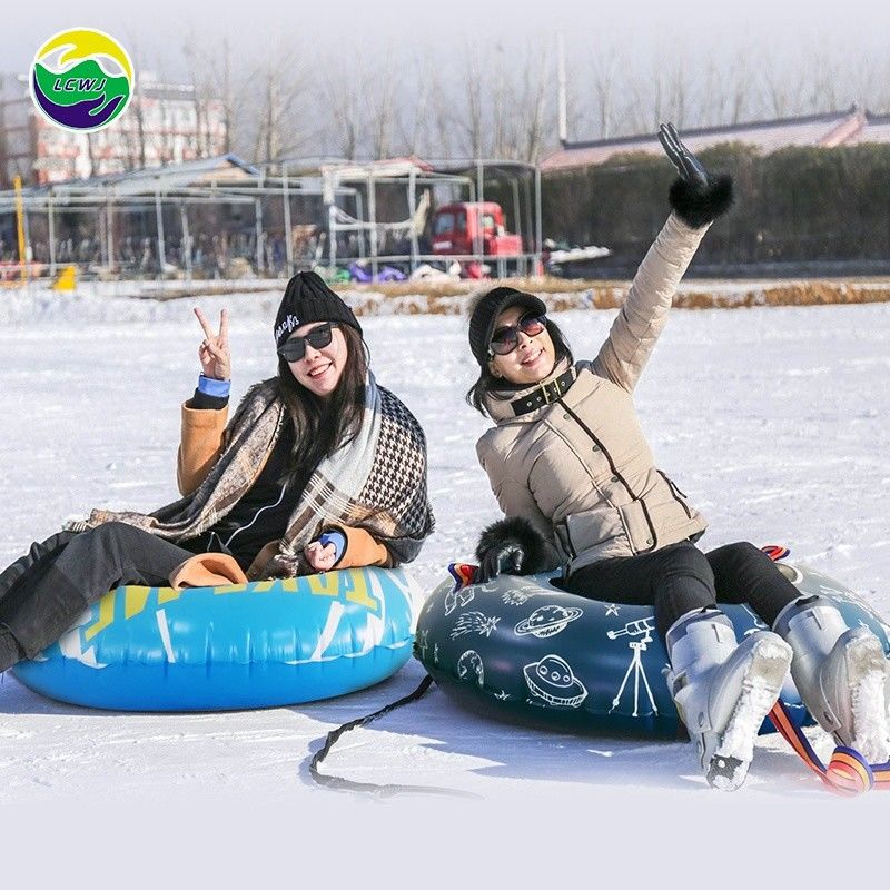 Pvc slitta gonfiabile da neve da 300 kg slitta da razzo triangolare slitta da neve snowboard 120 x 90 cm