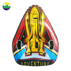 Pvc slitta gonfiabile da neve da 300 kg slitta da razzo triangolare slitta da neve snowboard 120 x 90 cm
