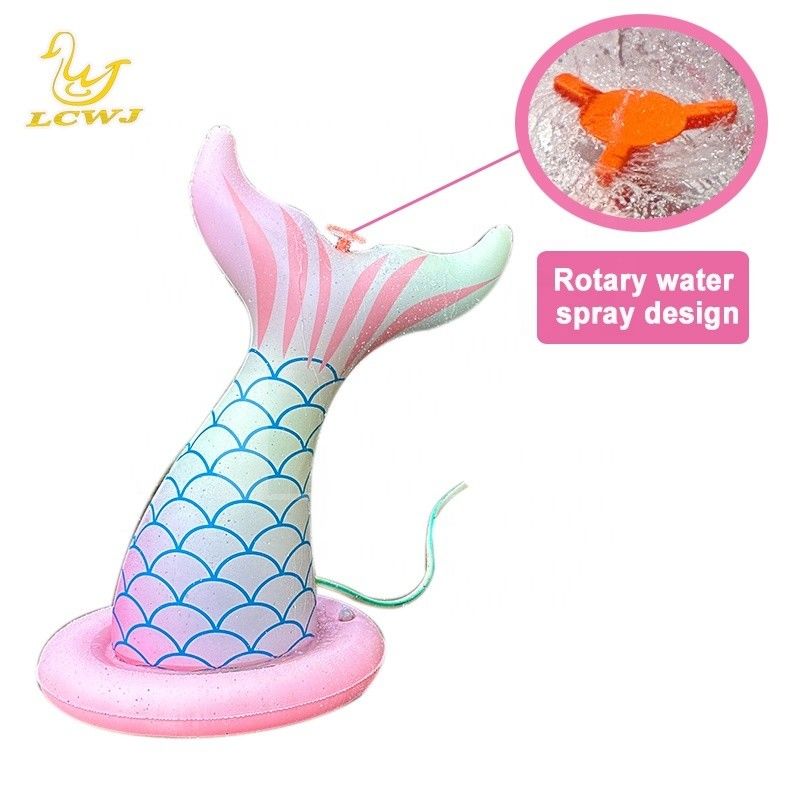 LC sirena giocattoli d'acqua per ragazzi ragazze gioco estivo all'aperto cortile soffiare spray giocattolo gonfiabile sprinkler d'acqua per bambini