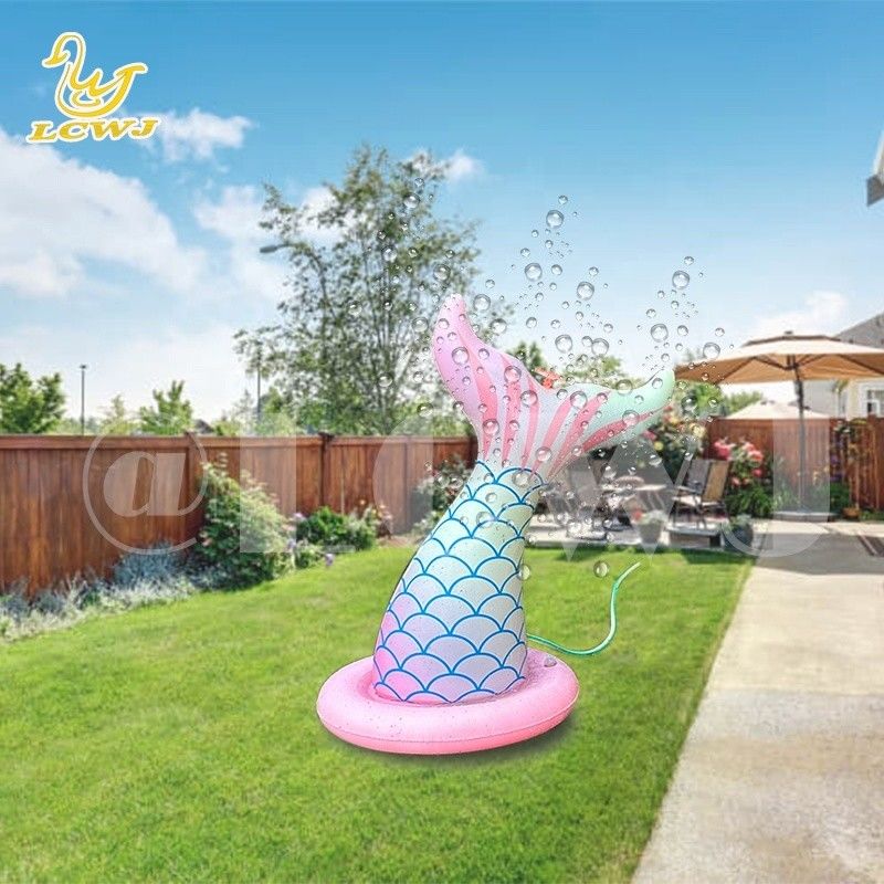 LC sirena giocattoli d'acqua per ragazzi ragazze gioco estivo all'aperto cortile soffiare spray giocattolo gonfiabile sprinkler d'acqua per bambini