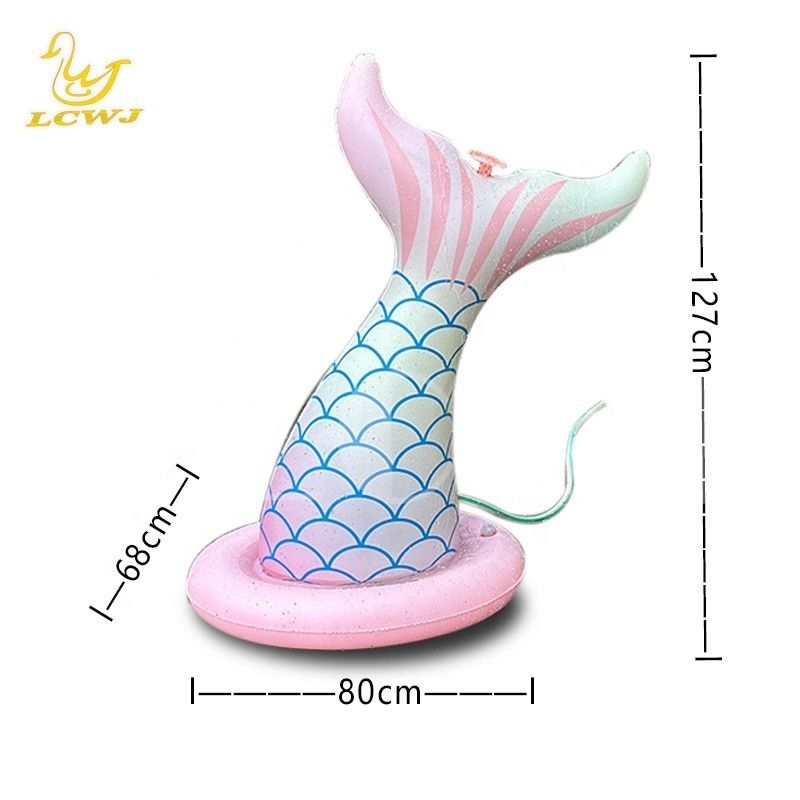 LC sirena giocattoli d'acqua per ragazzi ragazze gioco estivo all'aperto cortile soffiare spray giocattolo gonfiabile sprinkler d'acqua per bambini