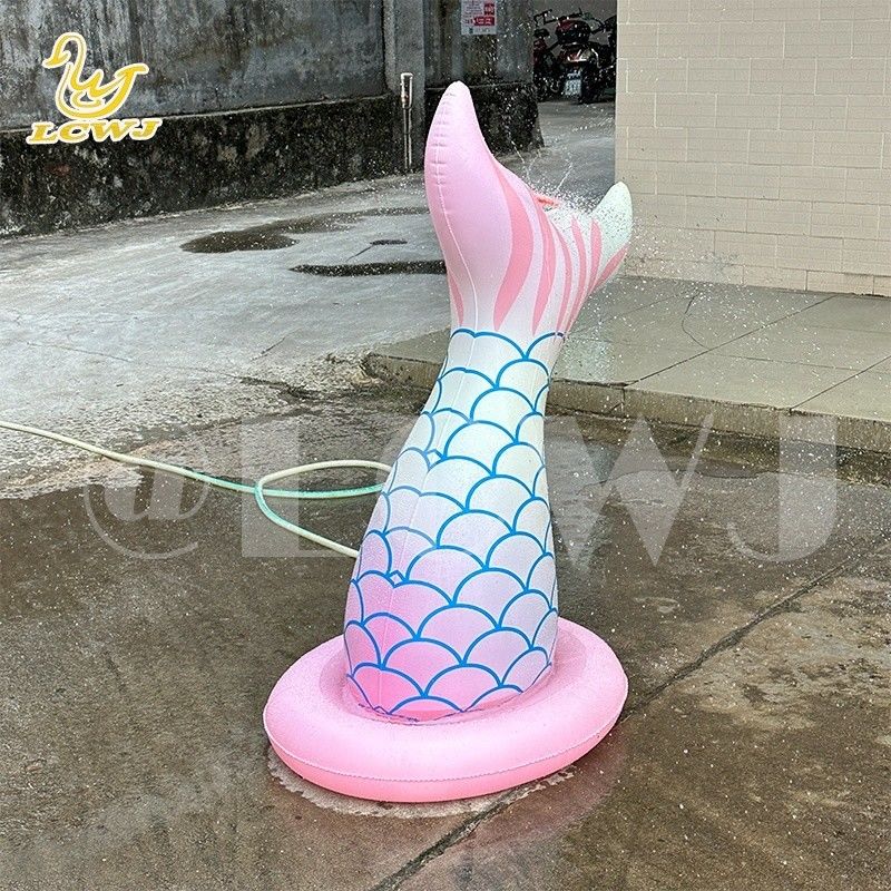 LC sirena giocattoli d'acqua per ragazzi ragazze gioco estivo all'aperto cortile soffiare spray giocattolo gonfiabile sprinkler d'acqua per bambini