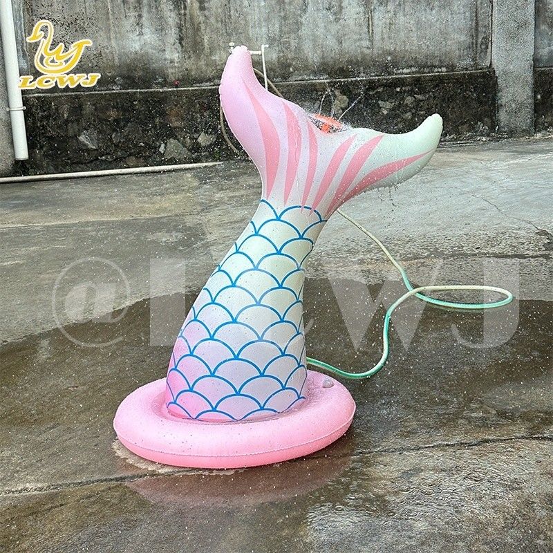 LC sirena giocattoli d'acqua per ragazzi ragazze gioco estivo all'aperto cortile soffiare spray giocattolo gonfiabile sprinkler d'acqua per bambini