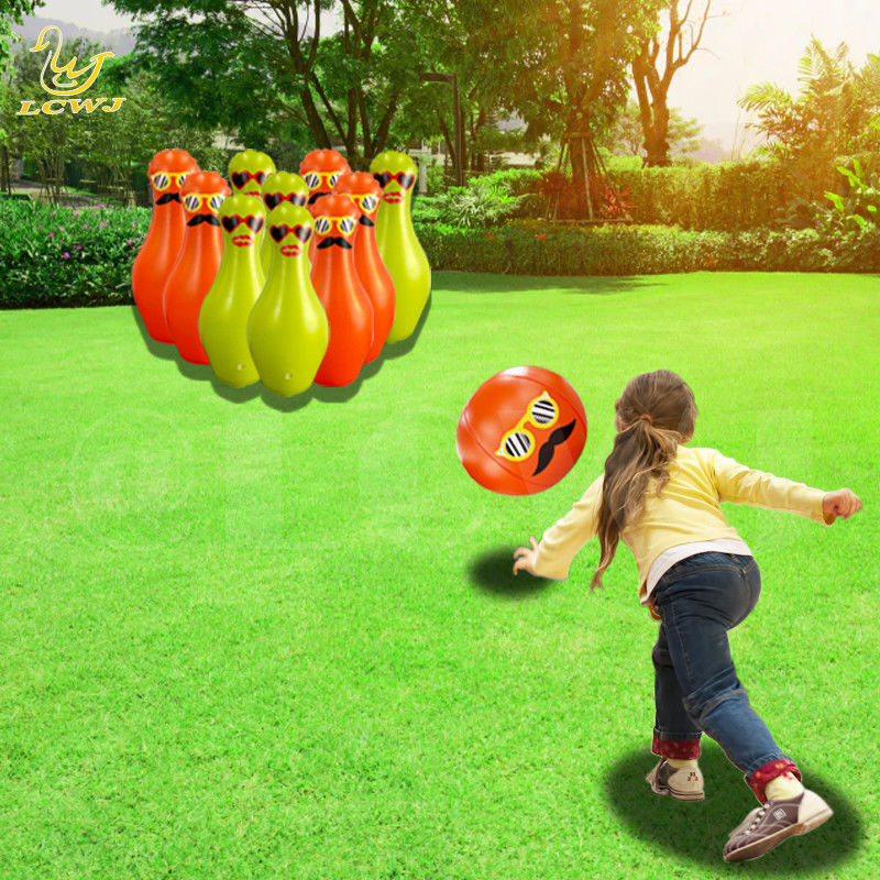 Unisex LC divertimento colorato Gran Giardino Giochi all'aperto Jumbo Bowling Ball And Pins Inflatabile Kids Bowling Set