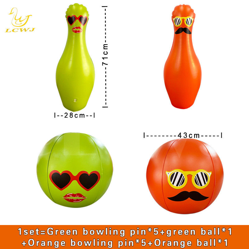Unisex LC divertimento colorato Gran Giardino Giochi all'aperto Jumbo Bowling Ball And Pins Inflatabile Kids Bowling Set
