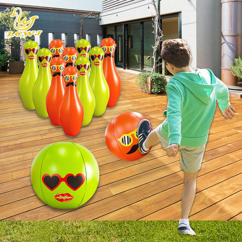Unisex LC divertimento colorato Gran Giardino Giochi all'aperto Jumbo Bowling Ball And Pins Inflatabile Kids Bowling Set