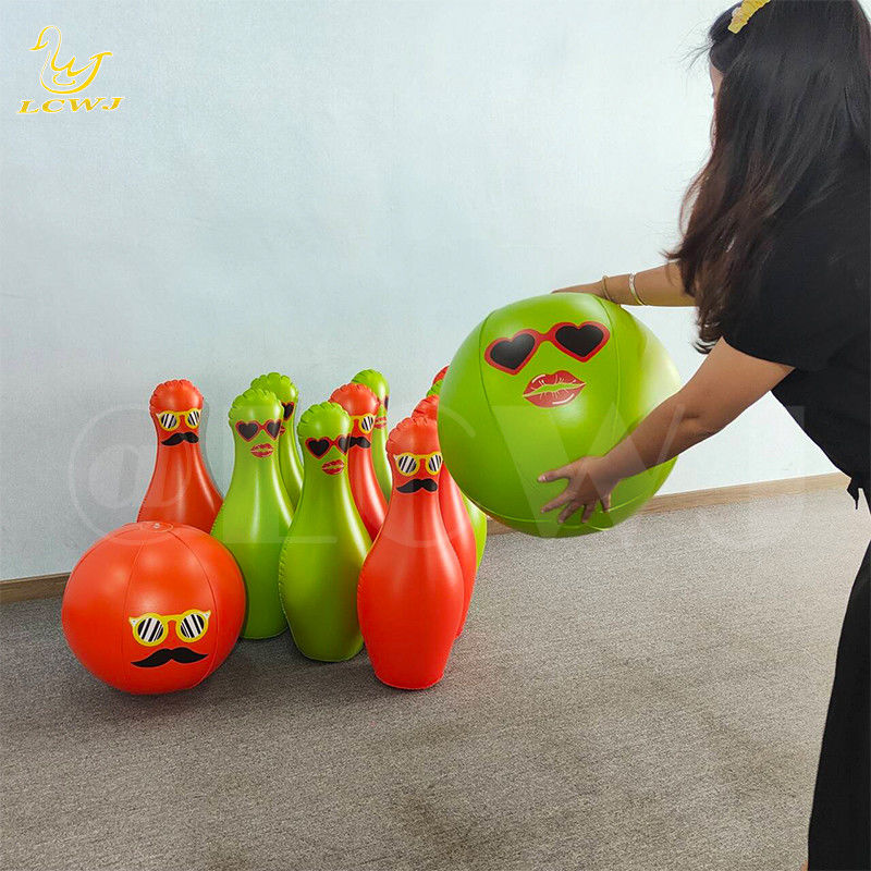 Unisex LC divertimento colorato Gran Giardino Giochi all'aperto Jumbo Bowling Ball And Pins Inflatabile Kids Bowling Set