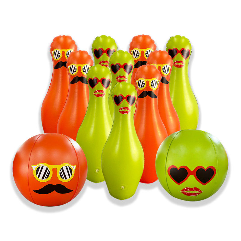 Unisex LC divertimento colorato Gran Giardino Giochi all'aperto Jumbo Bowling Ball And Pins Inflatabile Kids Bowling Set