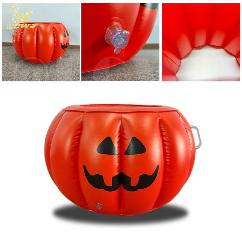 LC Halloween Pumpkin Serving Buffet Bar Refrigeratore Contenitore per cibo Contenitore per bevande Tavolo gonfiabile per ghiaccio per festa estiva BBQ piscina